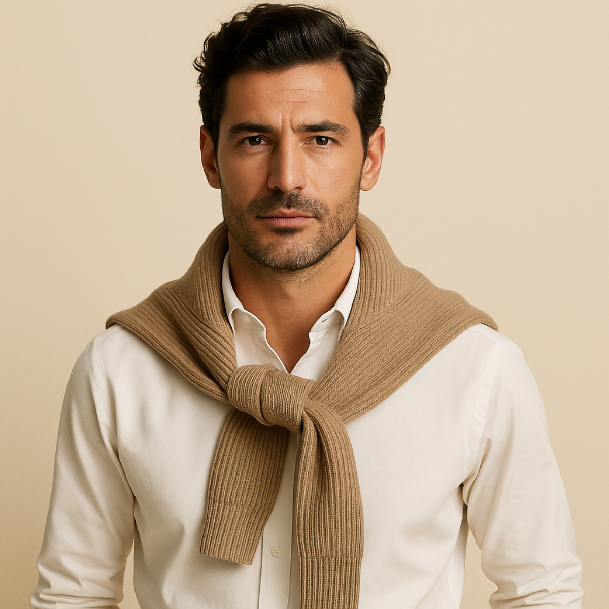 The Merino Knitted Quarter Zip Sweater