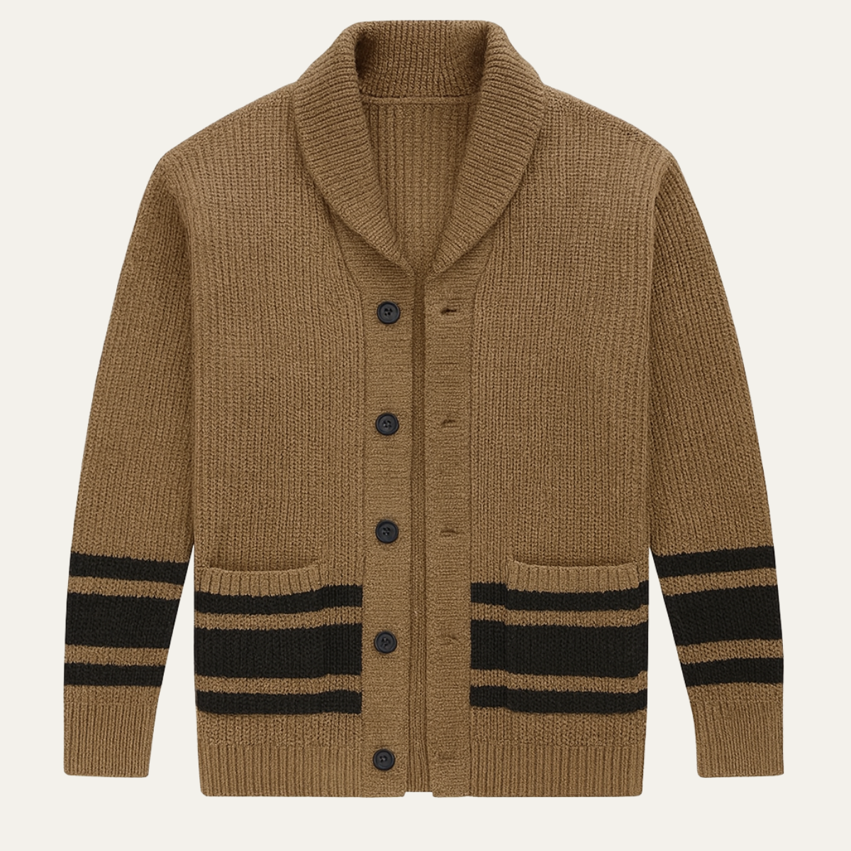 The Ashwick Men’s Single Breasted Thick Knit Shawl Collar Cardigan