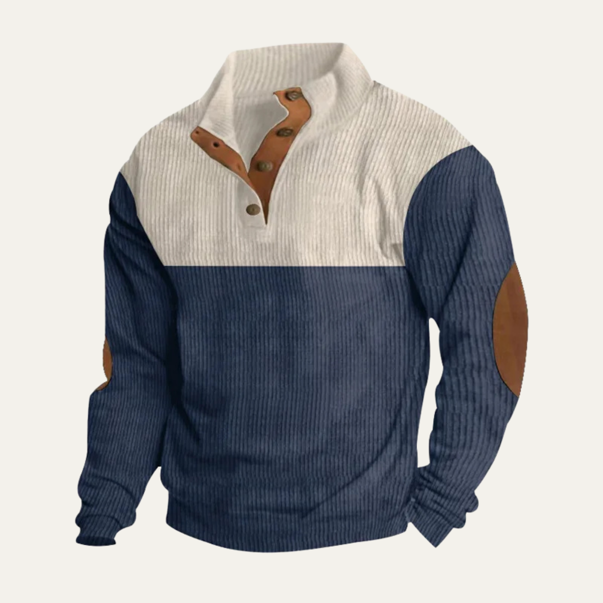 The Brookridge Men’s Two Tone Corduroy Sweater with Elbow Patches