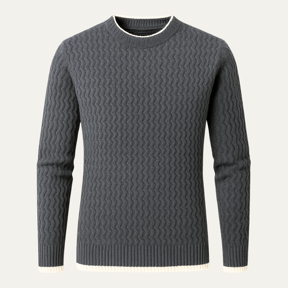 The Thornton Men’s Slim Fit Knit Sweater – O Neck Casual Pullover