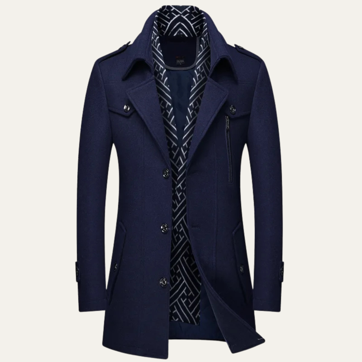 The Avebury Men's Smart Double Breasted Winter Trench Coat