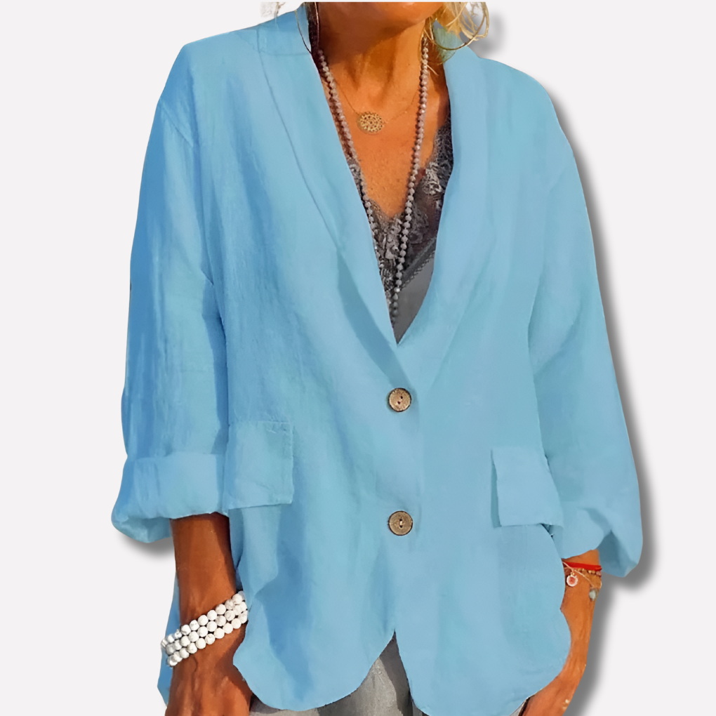Women's Linen Blazer for Warm Weather