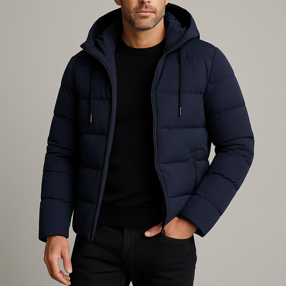 The Edinburgh Men's Waterproof Parka - Hooded Puffer Winter Jacket