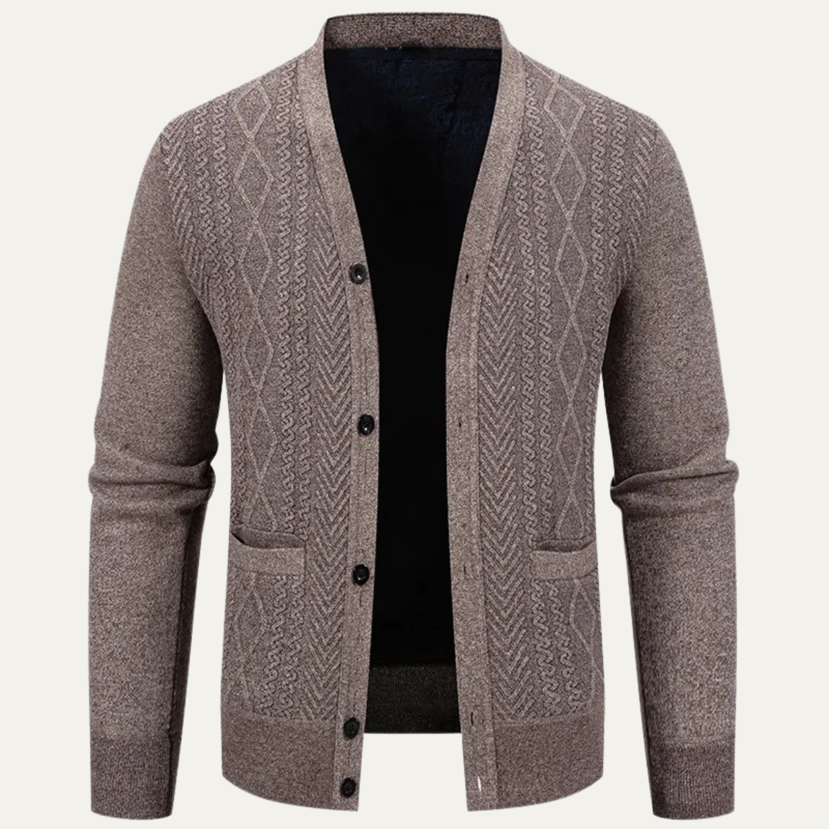 The Caprera Men’s V Neck Button Up Casual Knitted Cardigan
