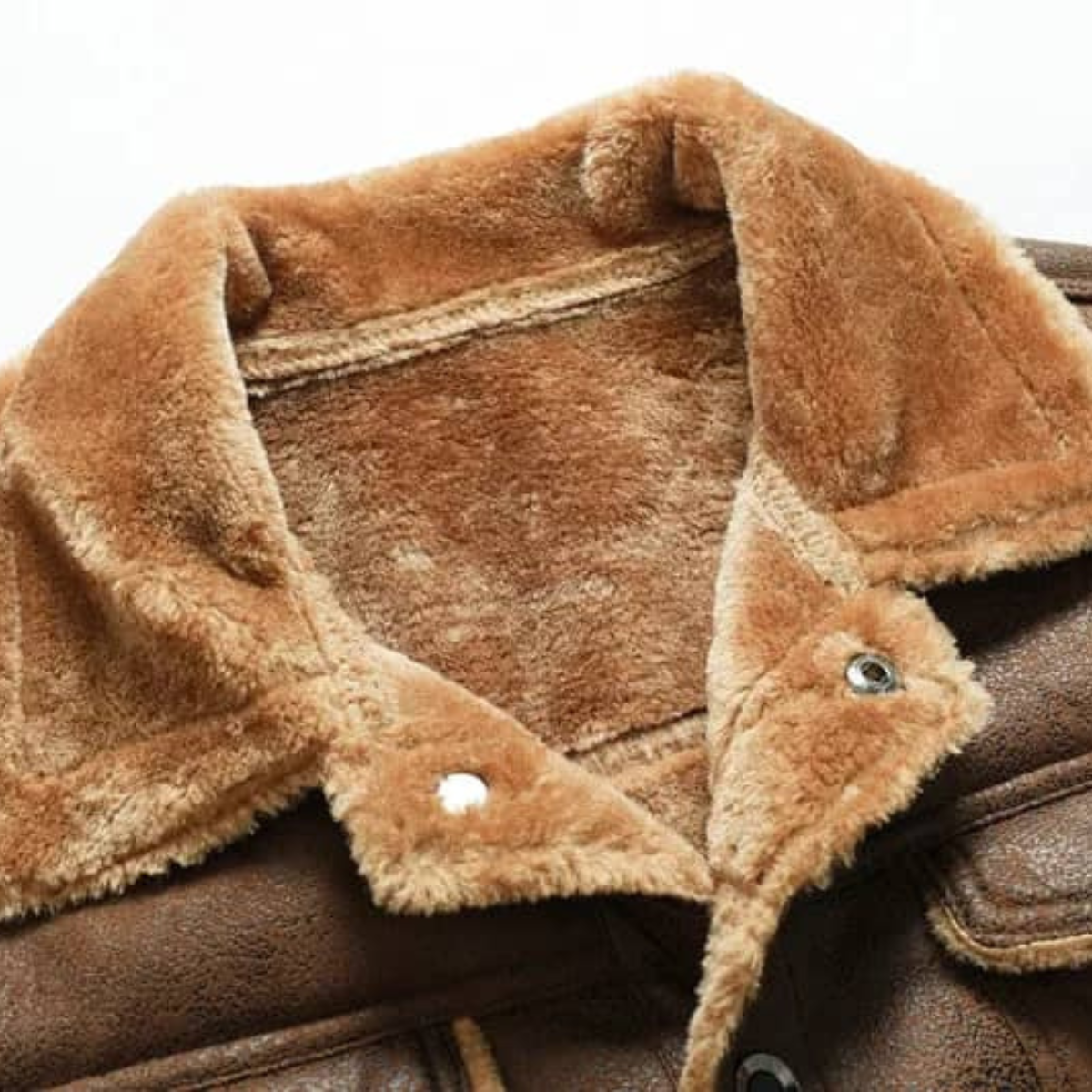 The Cervinia Men’s Winter Fleece Aviator Leather Jacket