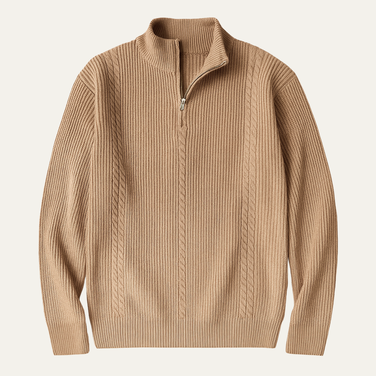 The Ashbury Men’s Stand Collar Half Zip Knit Sweater