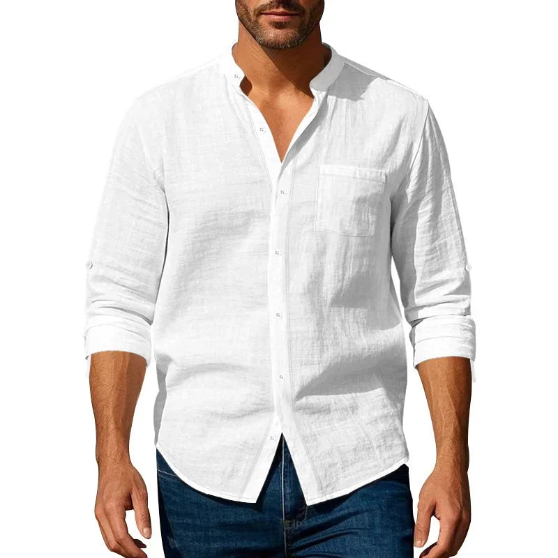 The Brighton Linen Shirt – Long Sleeve Shirt for Men