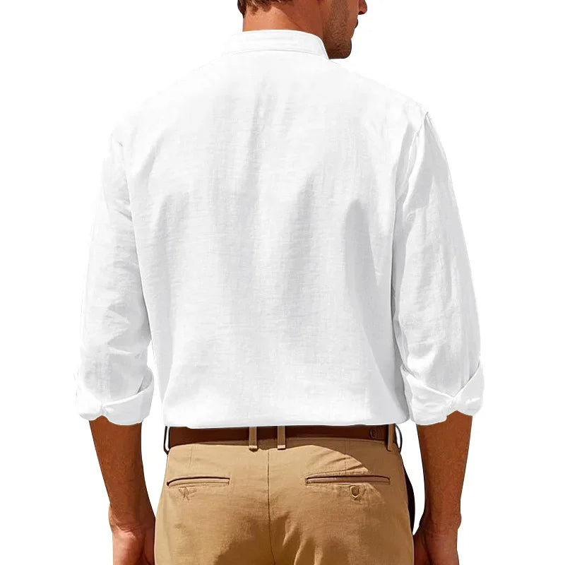 The Brighton Linen Shirt – Long Sleeve Shirt for Men