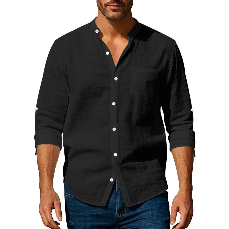 The Brighton Linen Shirt – Long Sleeve Shirt for Men