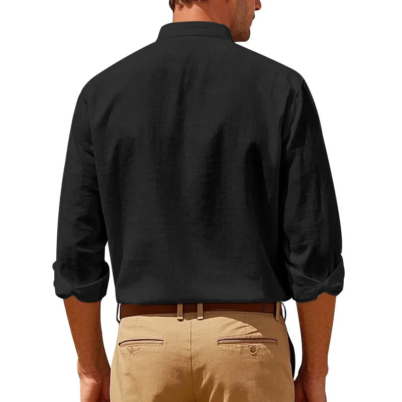 The Brighton Linen Shirt – Long Sleeve Shirt for Men