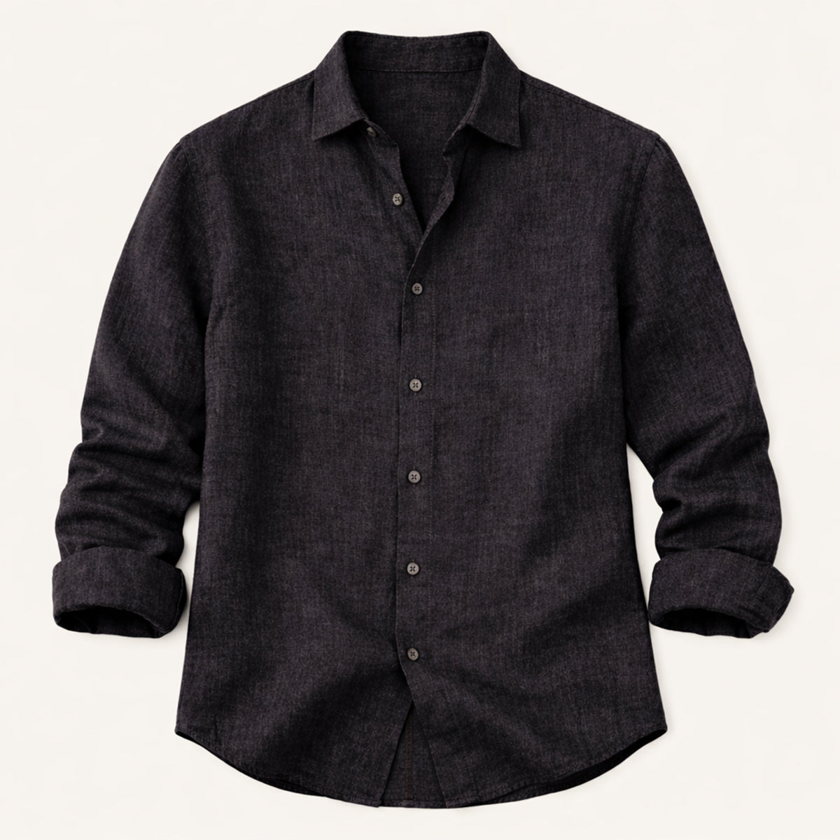 The Meadowfall Men’s Casual Loose Fit Linen Button Up Shirt