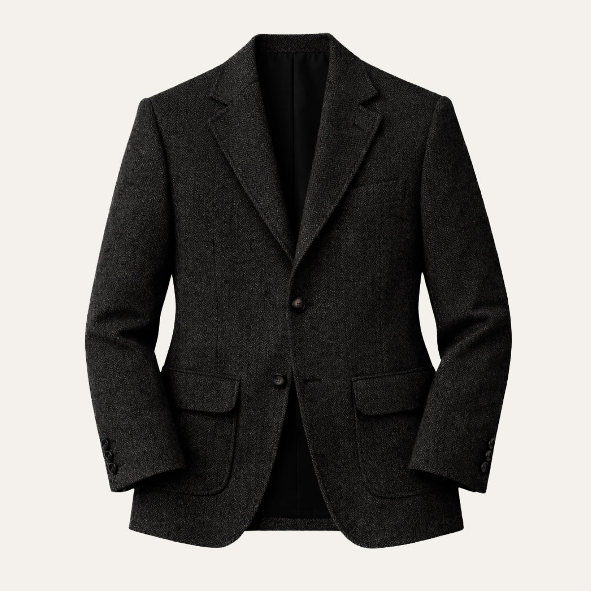 The Genoa Men’s Single Breasted Fishbone Tweed Blazer Jacket