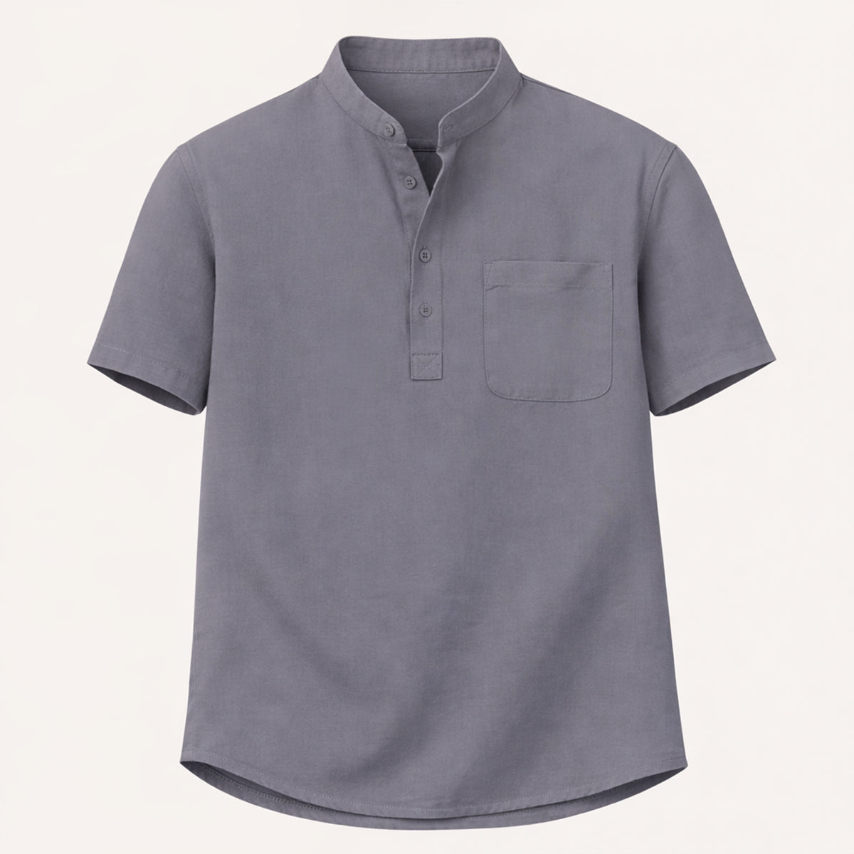 The Brookland Park Men’s Lightweight Cotton Linen Henley T Shirt