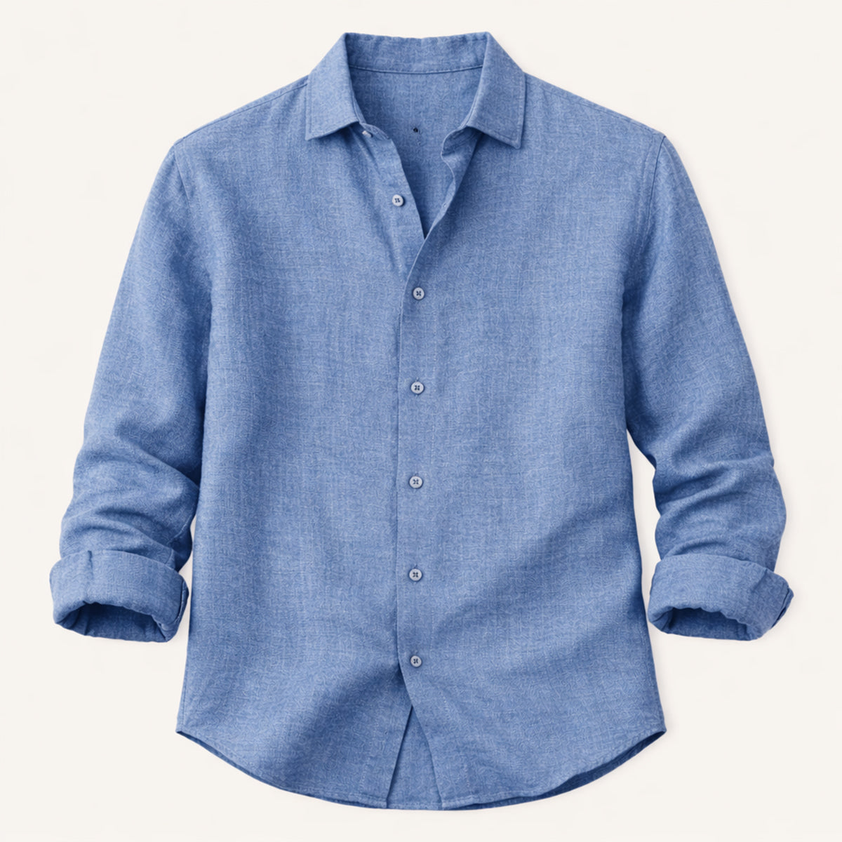 The Meadowfall Men’s Casual Loose Fit Linen Button Up Shirt