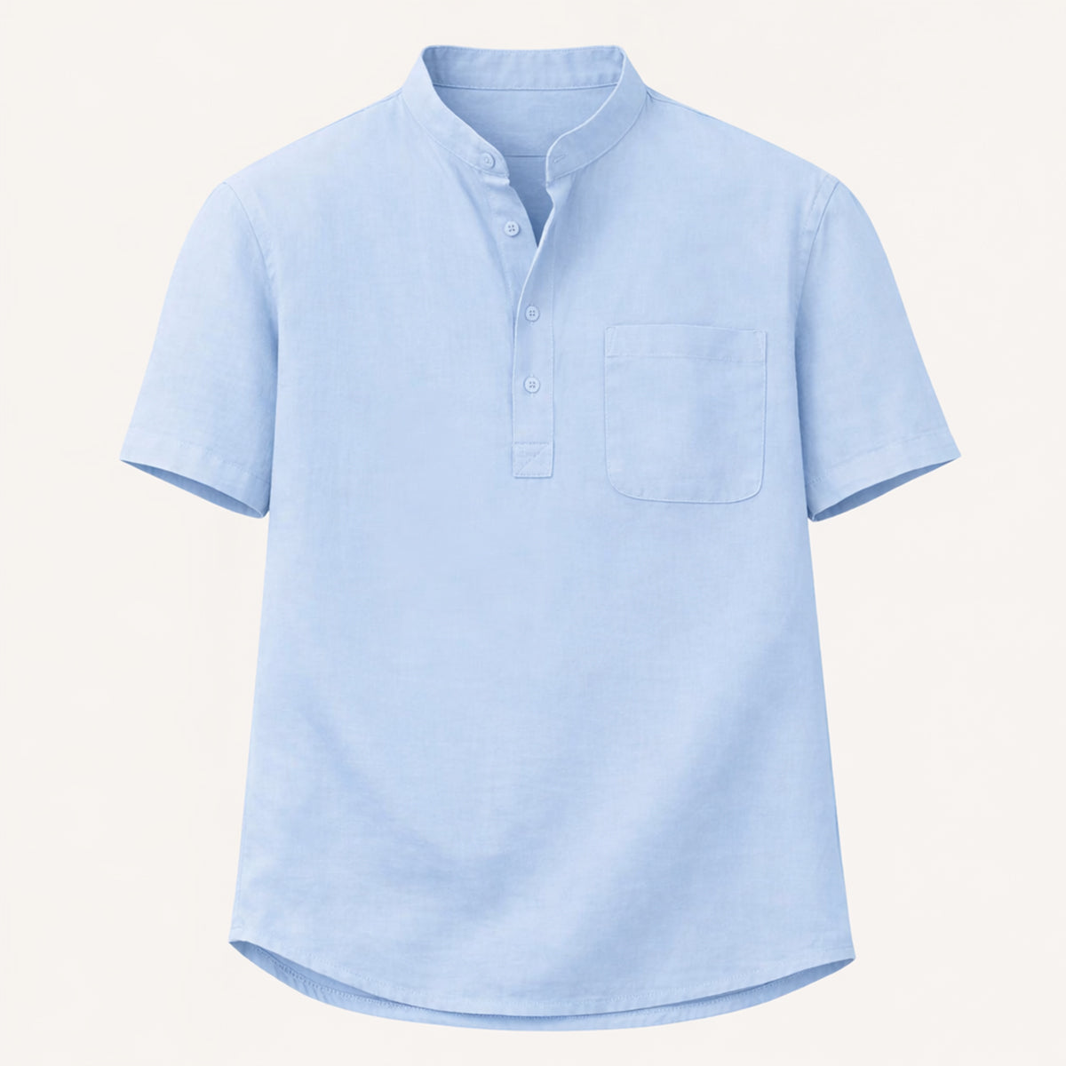 The Brookland Park Men’s Lightweight Cotton Linen Henley T Shirt