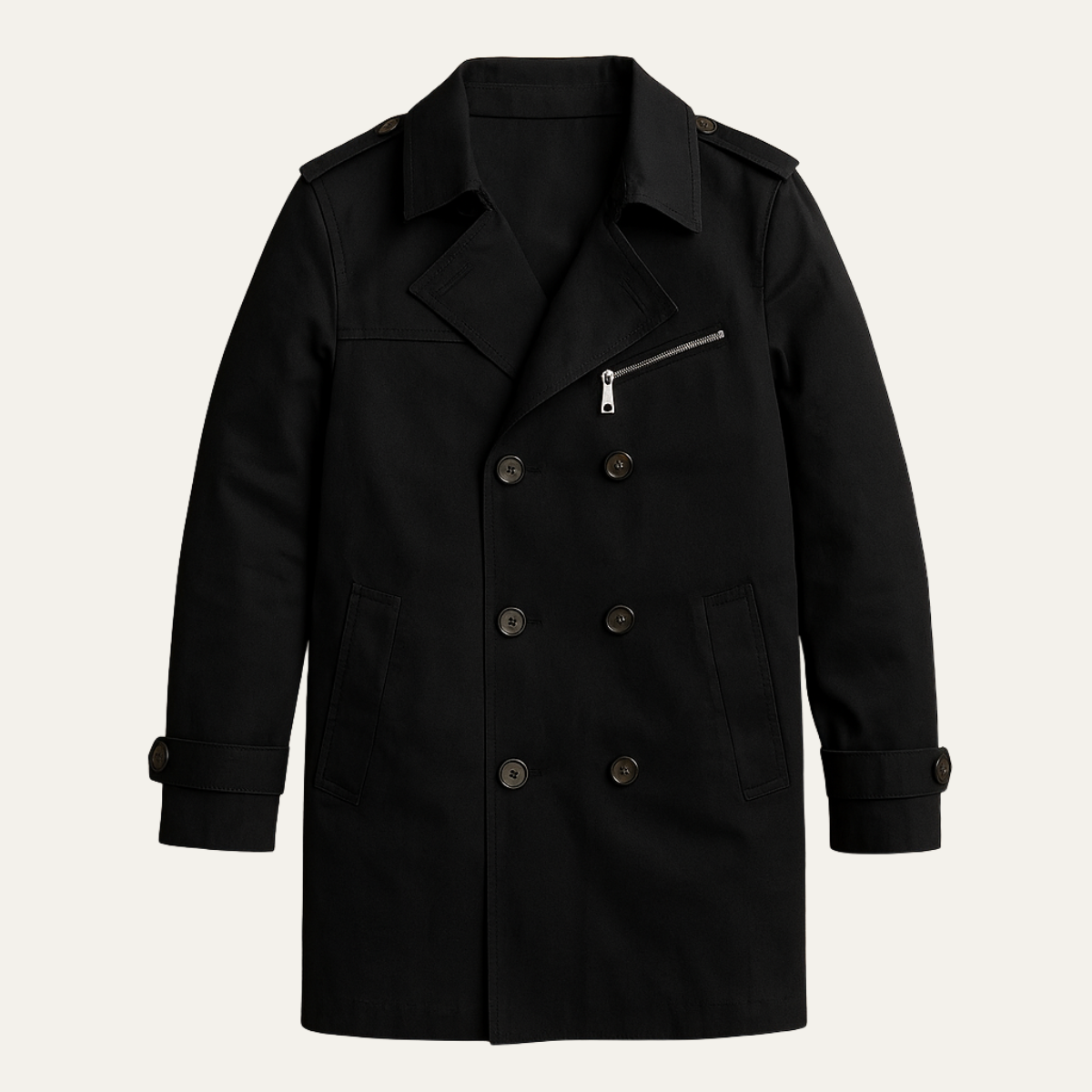 The Merrick Men’s Double Breasted Smart Casual Trench Coat