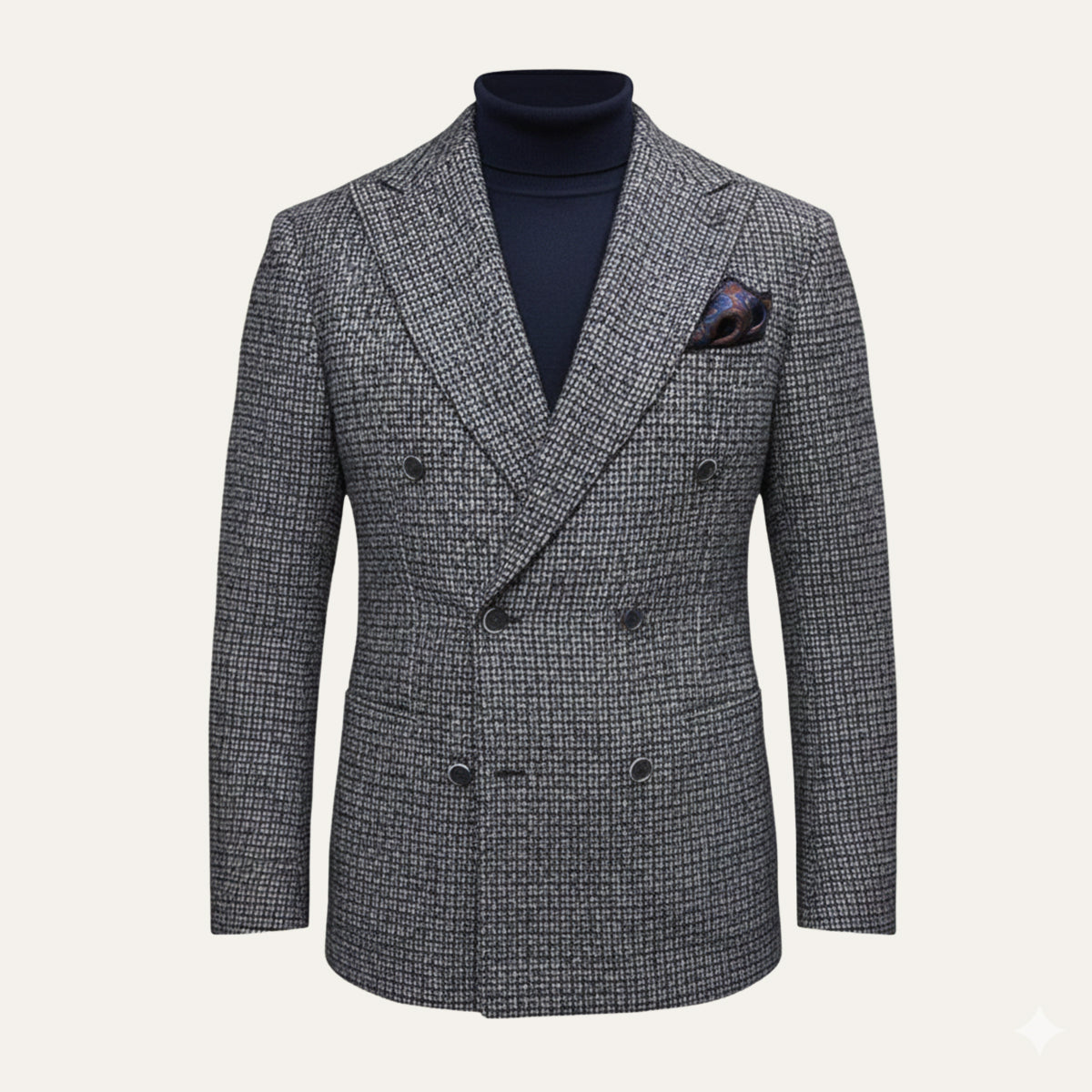 The Garda Porto Men’s Checked Double Breasted Plaid Blazer - Wedding Guest