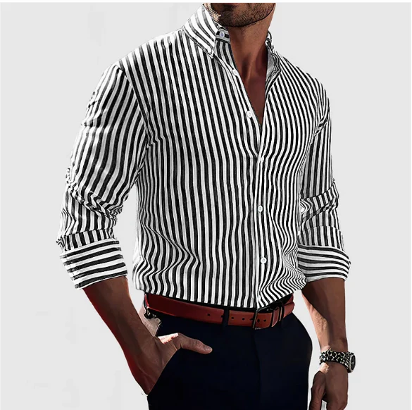 The London Striped Cotton Shirt for Men