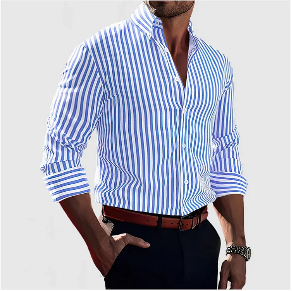 The London Striped Cotton Shirt for Men