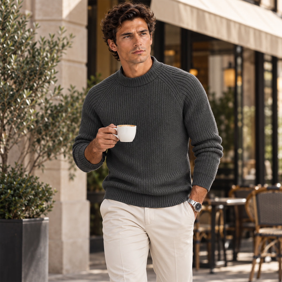 The Ely 100% Cashmere Crewneck for Men