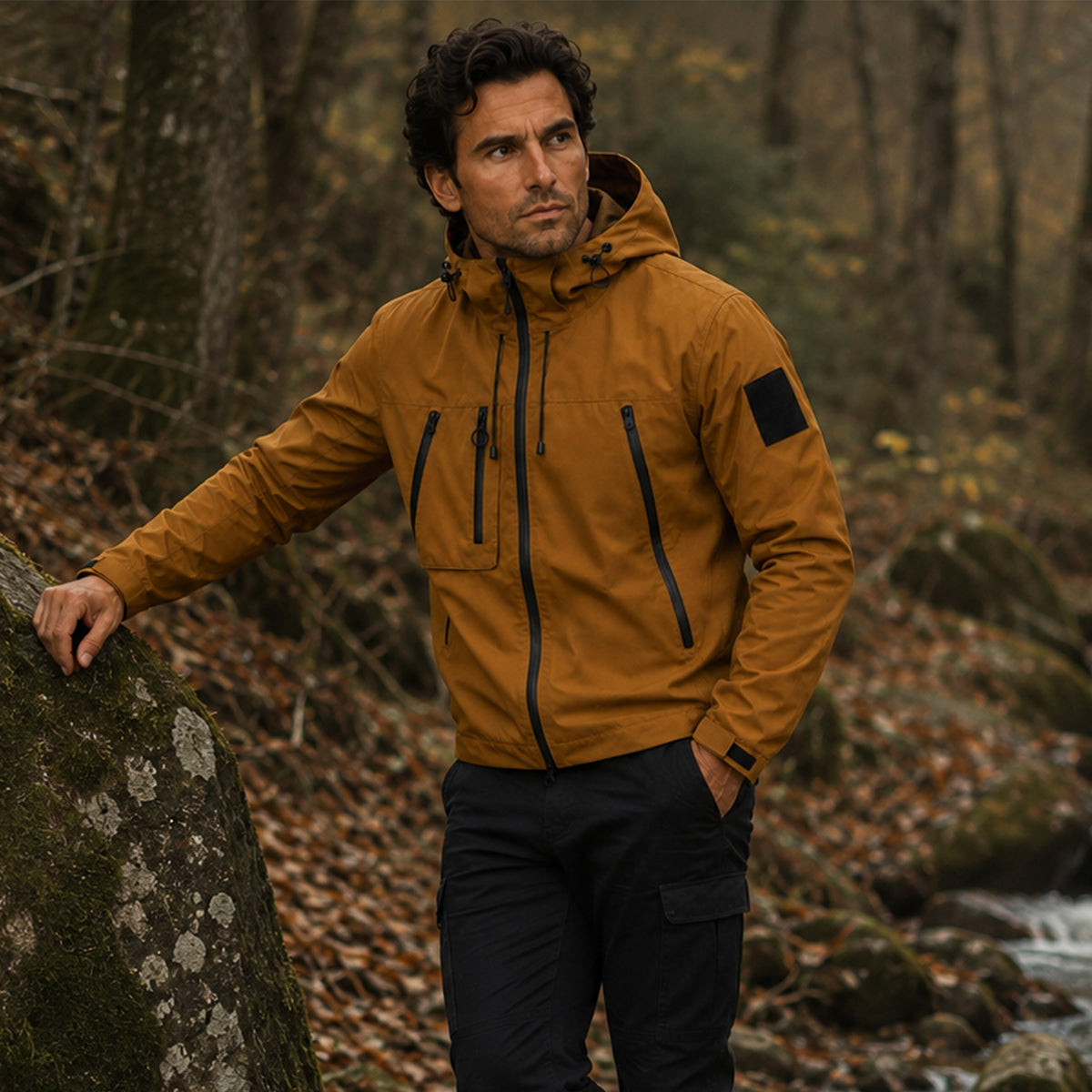 The Seathwaite Lightweight Waterproof Windbreaker – Hooded Rain Jacket for Men