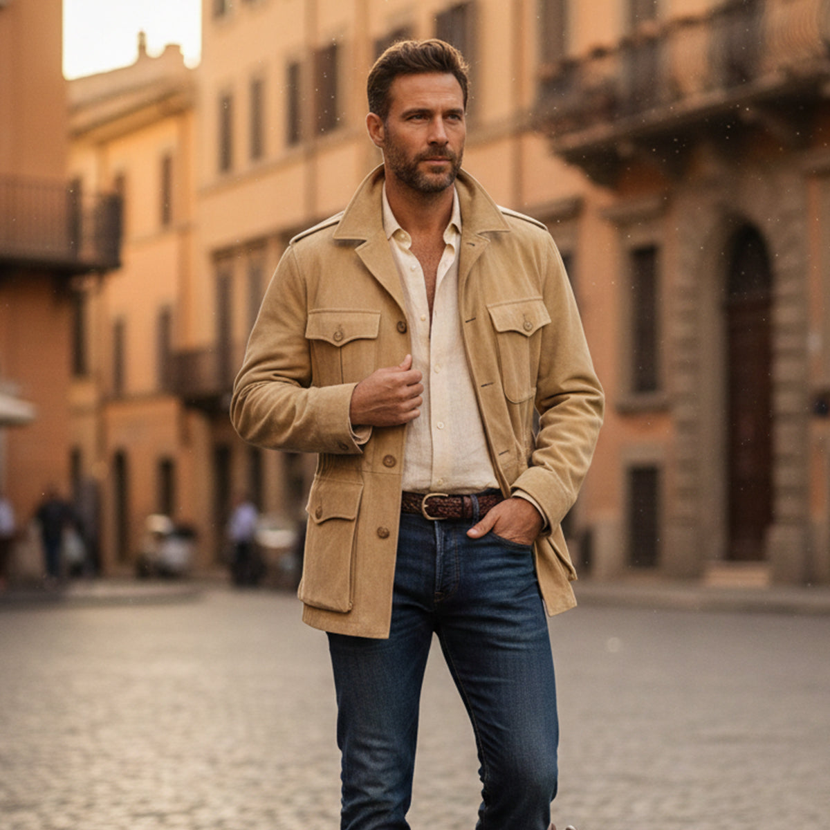 The Surrey Men’s Classic Suede Field Business Jacket