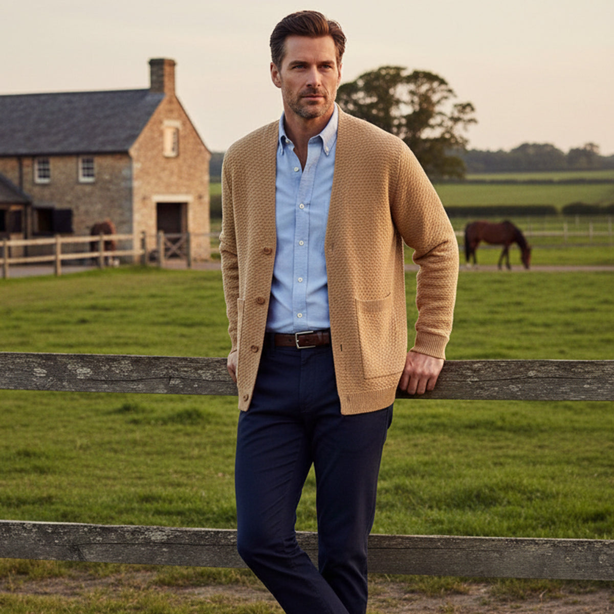 The Oslo Knit Cardigan – Men’s Open Front Casual Cardigan