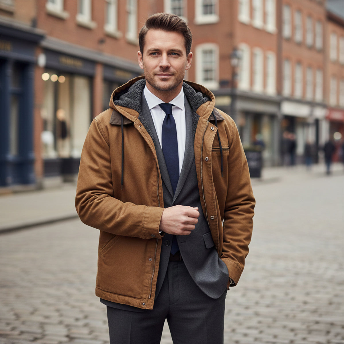 The Westwood Men’s Winter Warm Fleece Lined Hooded Jacket