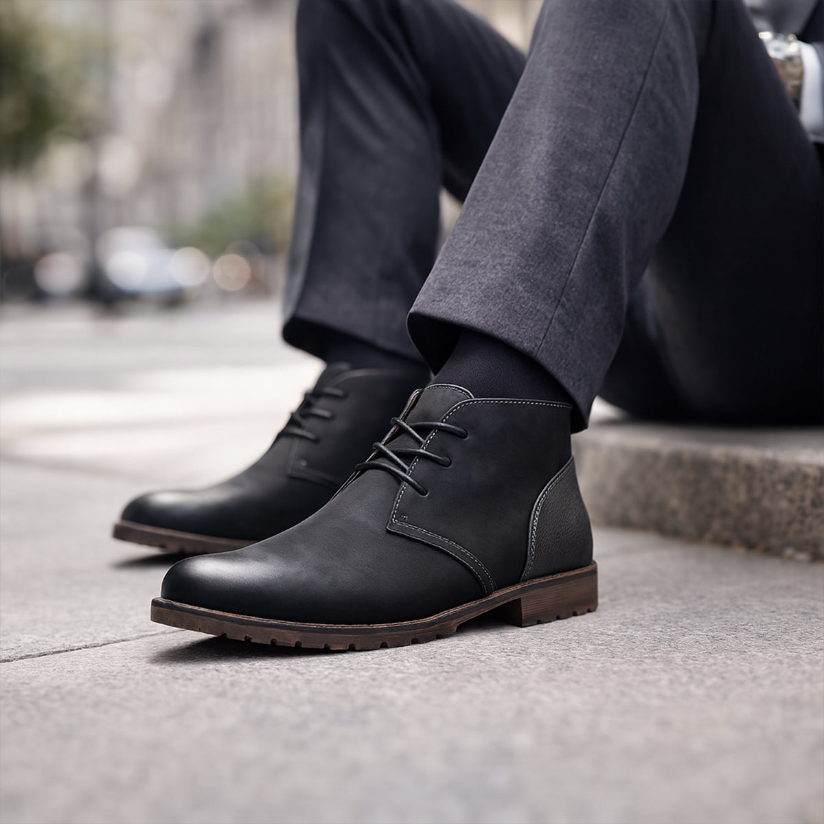 The Elderpine Men’s Elegant Vintage Smart Leather Boots