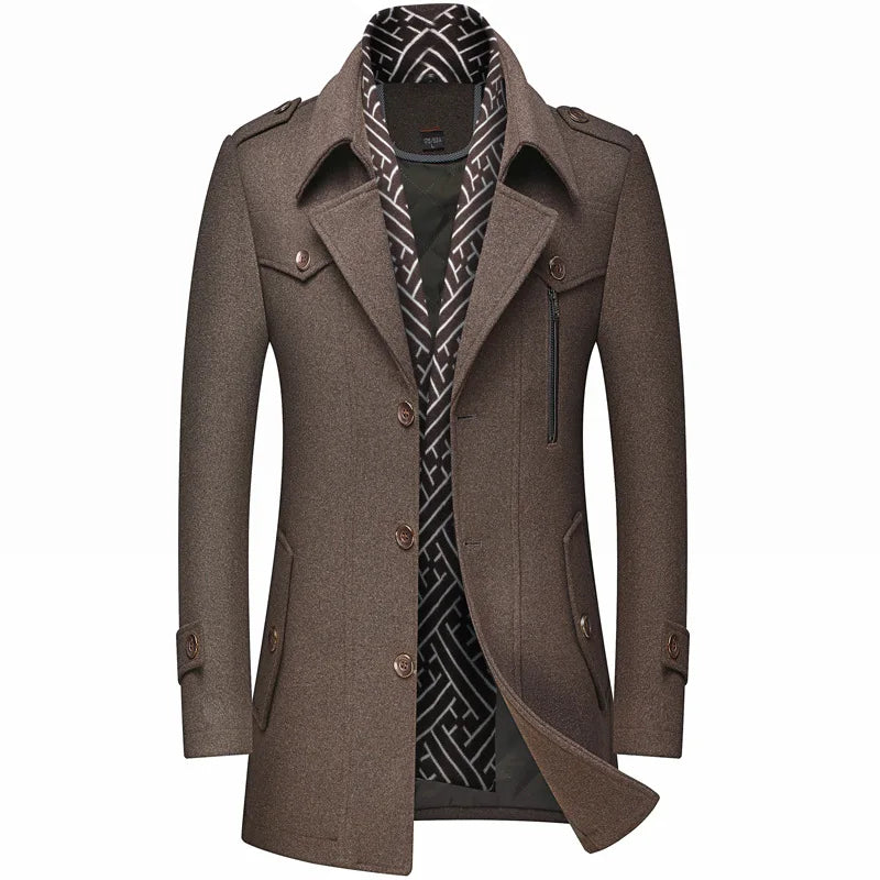 The Arcadia Men’s Mid Length Slim Fit Winter Coat