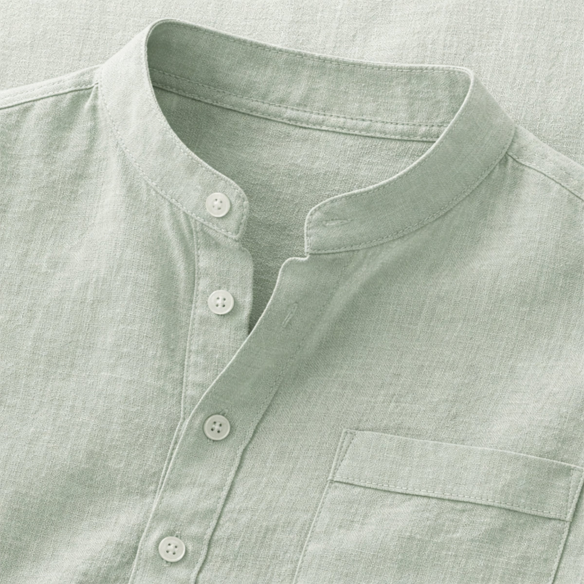 The Ashbrook Ridge Men’s Soft Cotton Linen Henley Shirt