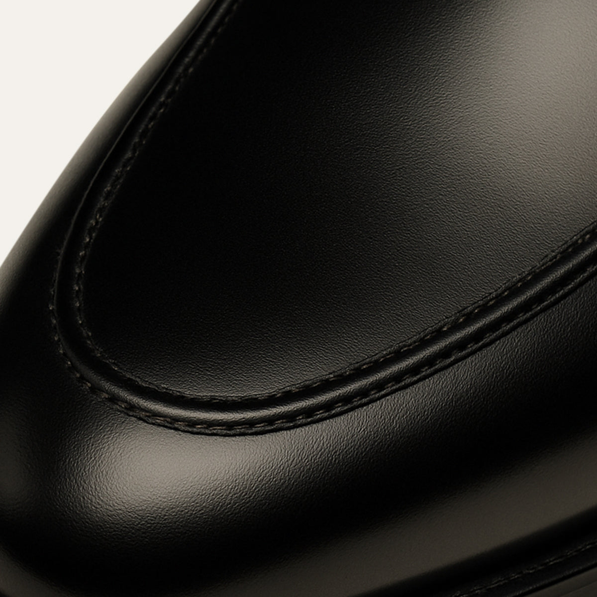 The Caernarfon Men's Black Leather Horsebit Foral Loafers