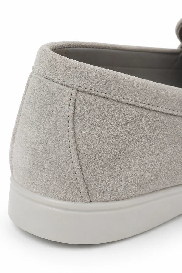 The Prescott Men's Suede Tassel Slip On Loafers - Gray