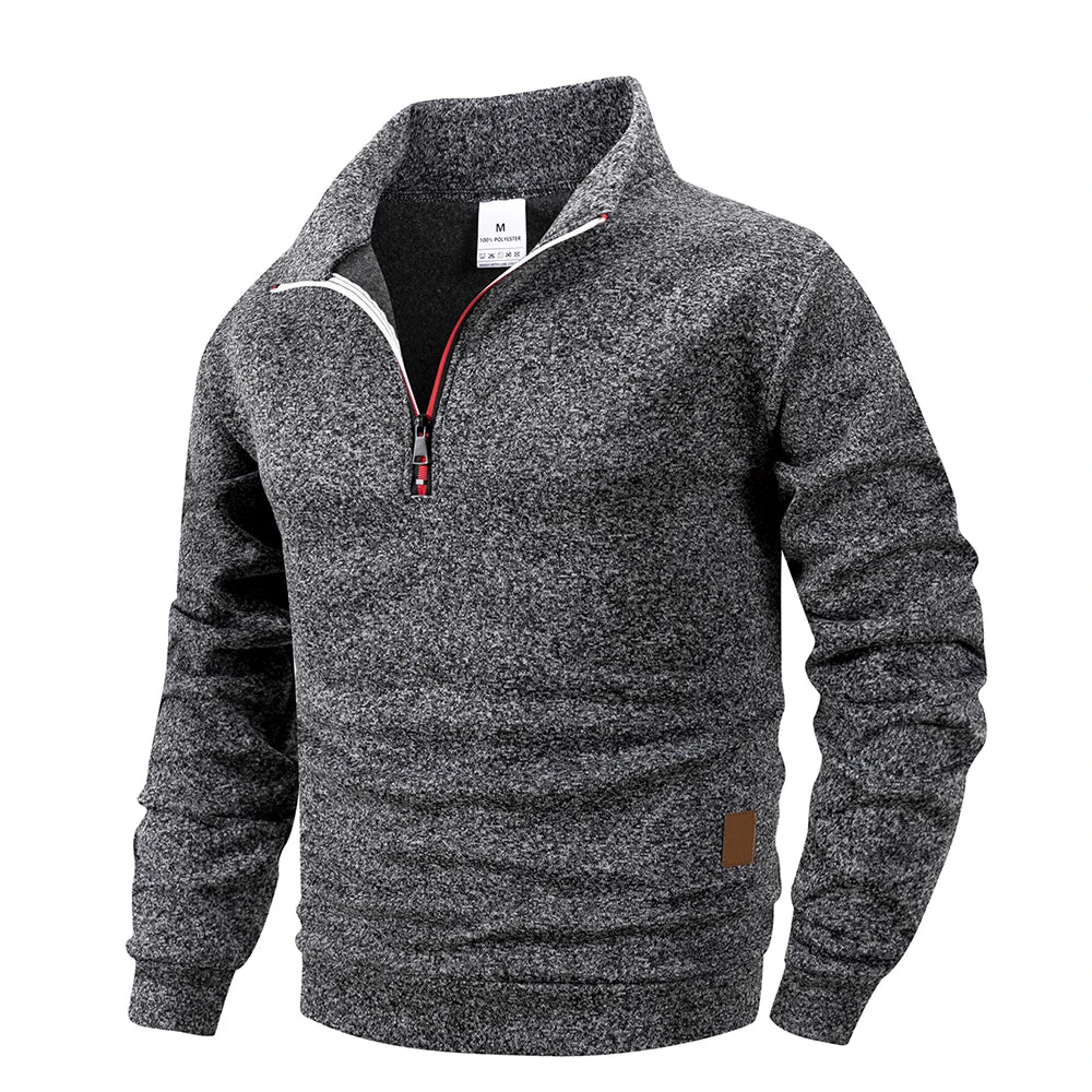 The Hermosa Men’s Stand Collar Half Zip Sweater