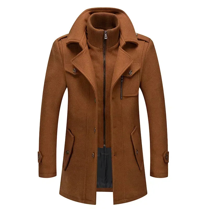 The Carlsbad Men’s Elegant Slim Fit Wool Blend Overcoat