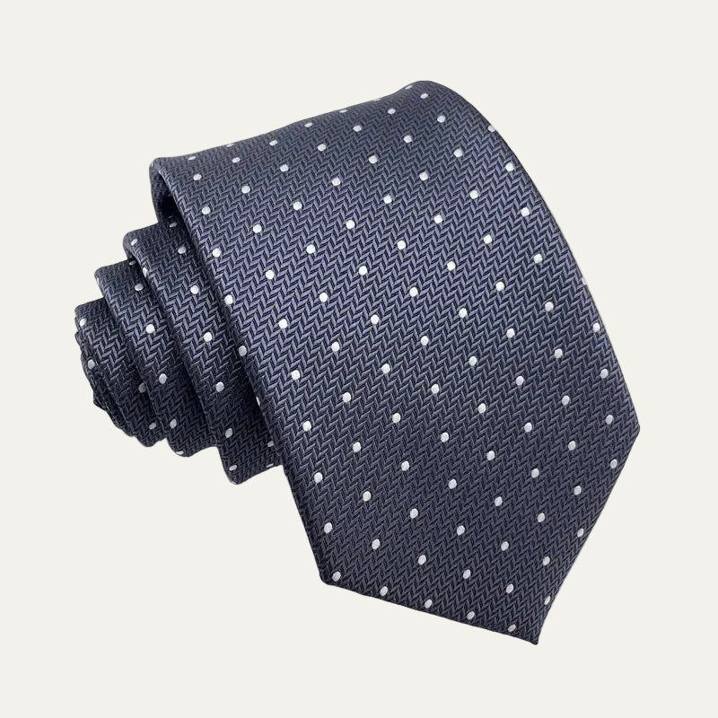 The Monterosso Men’s Luxury Silk Neck Tie - Gray