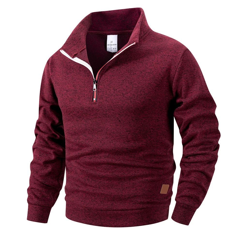 The Palos Verdes Men’s Stand Collar Casual Sweater