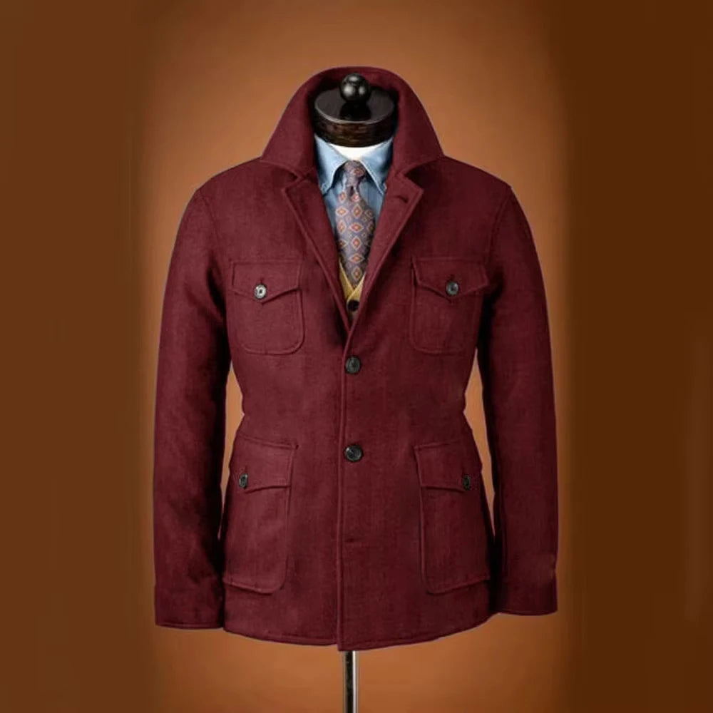 The Kenwood Men’s Multi Pocket Wool Blend Vintage Jacket