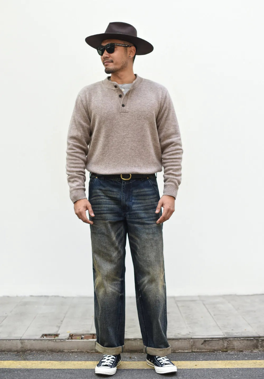 The Coronado Men’s Button Neck  Henley Knit Sweater