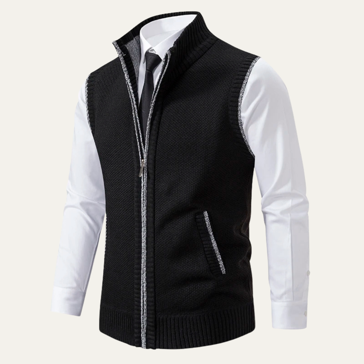 The Ridgecrest Men’s Business Casual Knit Zip Up Vest
