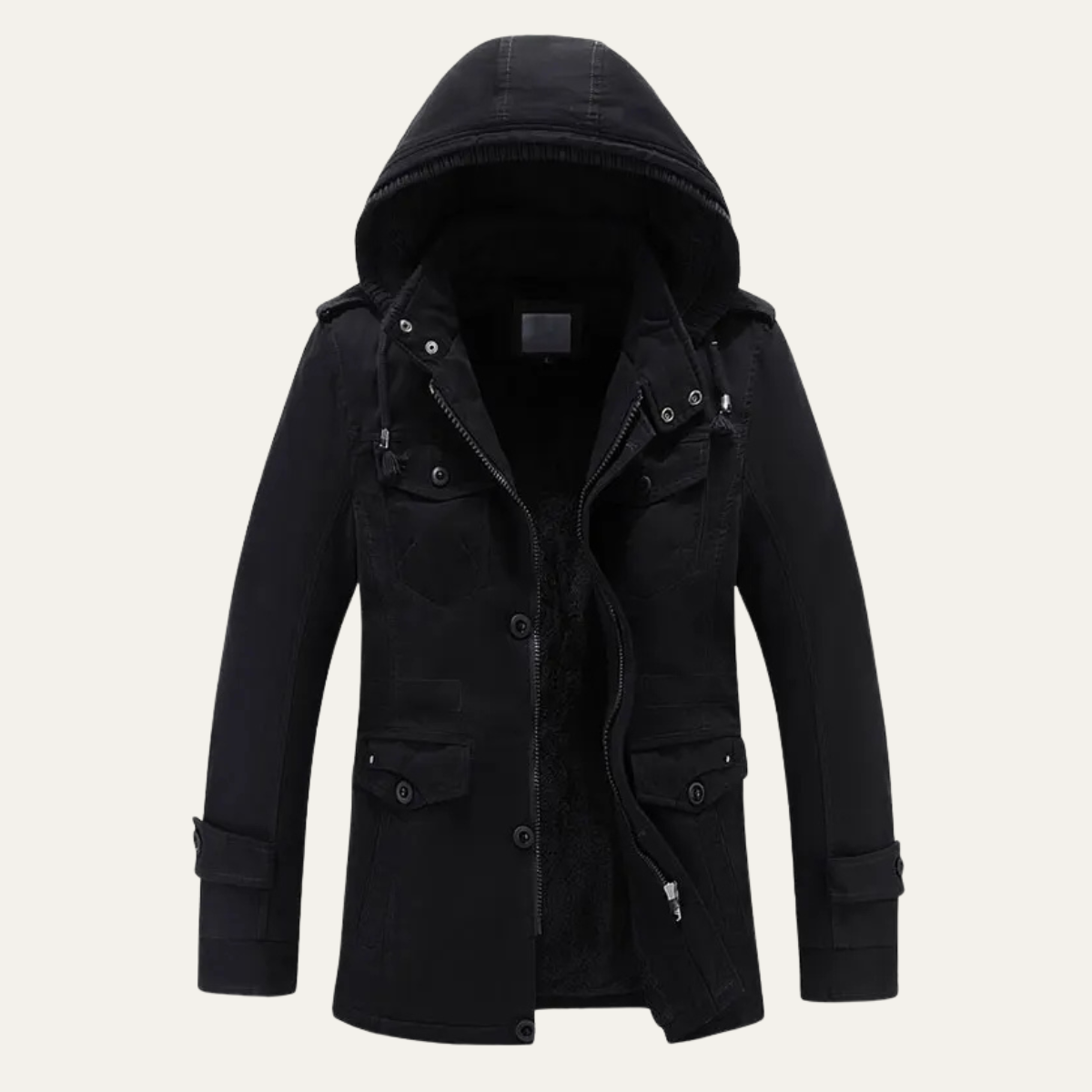 The Oakfield Men’s Warm Fleece Lined Hooded Winter Parka Jacket