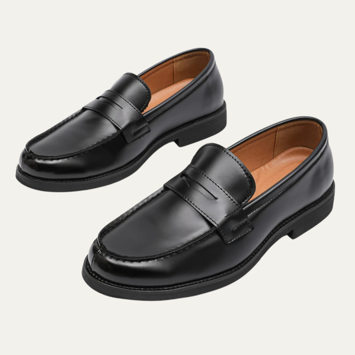 The Watercrest Hill Men’s Handmade Faux Leather Penny Loafers