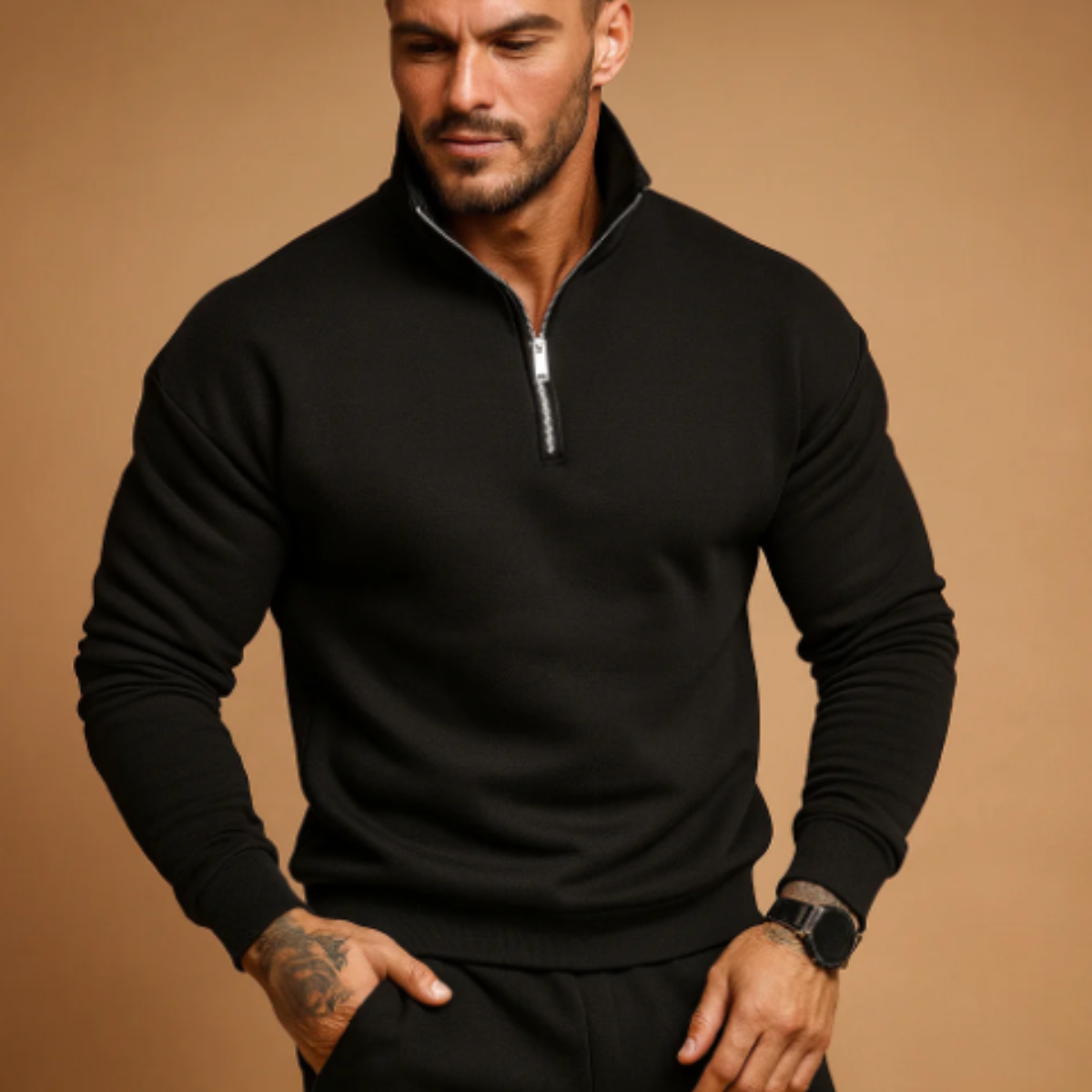 The Lexington Men’s Half Zip Knitted Sweater