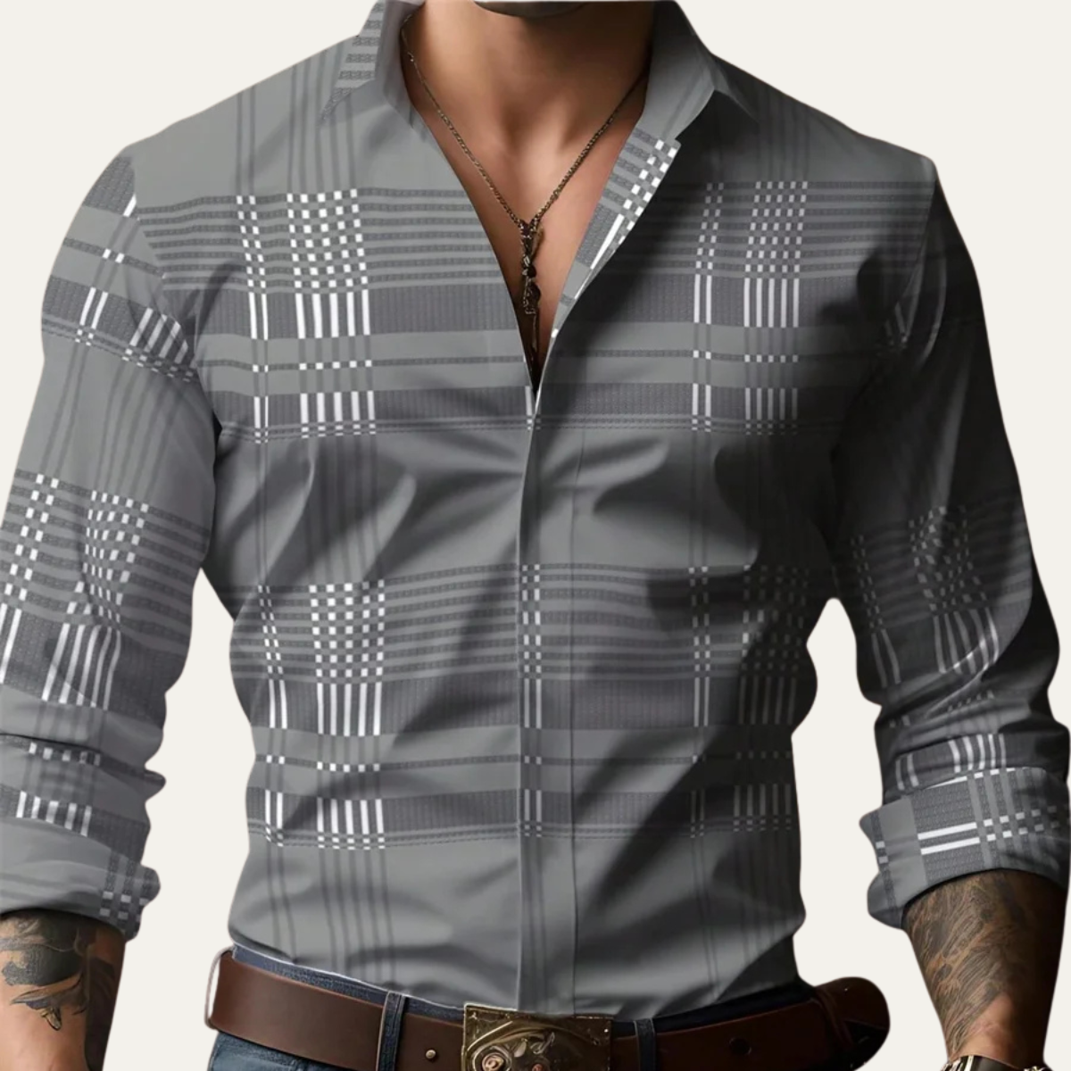 The Ashridge Men’s Classic Plaid Button Down Casual Shirt