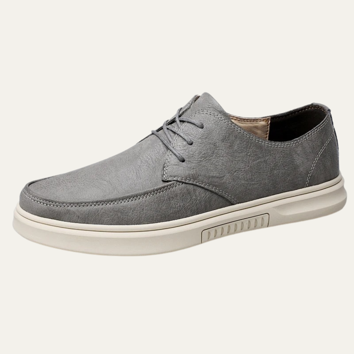 The Alderwood Men’s Comfortable Leather Look Lace Up Sneakers