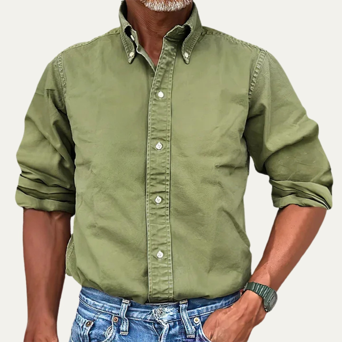 The Asti Men’s Solid Color Button Down Business Shirt