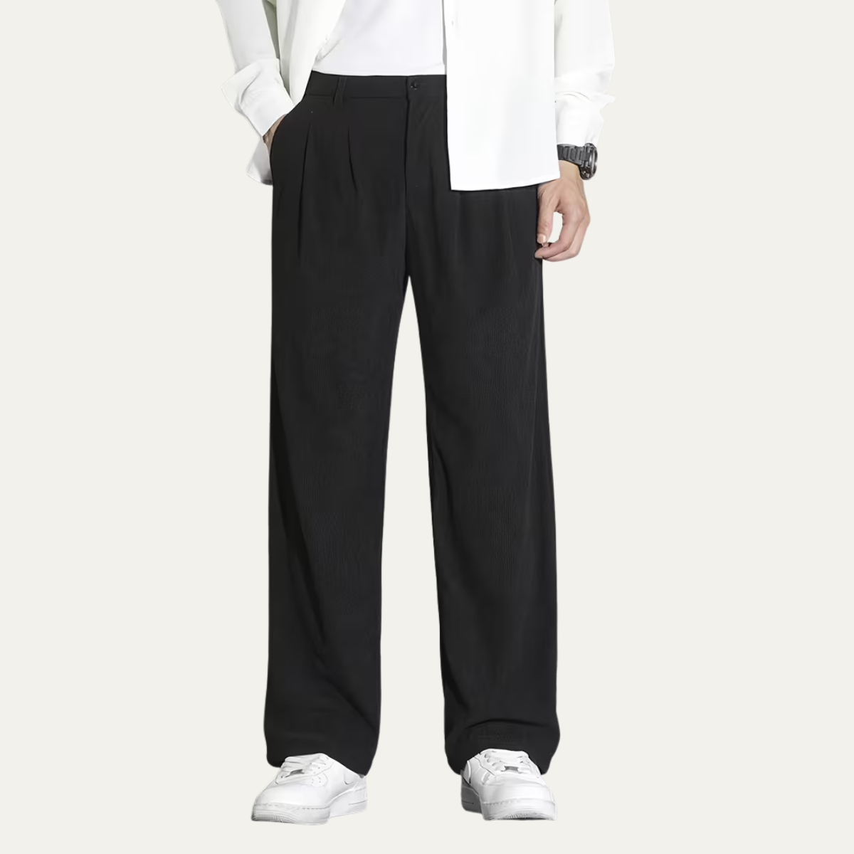 The Caloundra Men’s Premium Wide Leg Corduroy Pleated Dress Pants