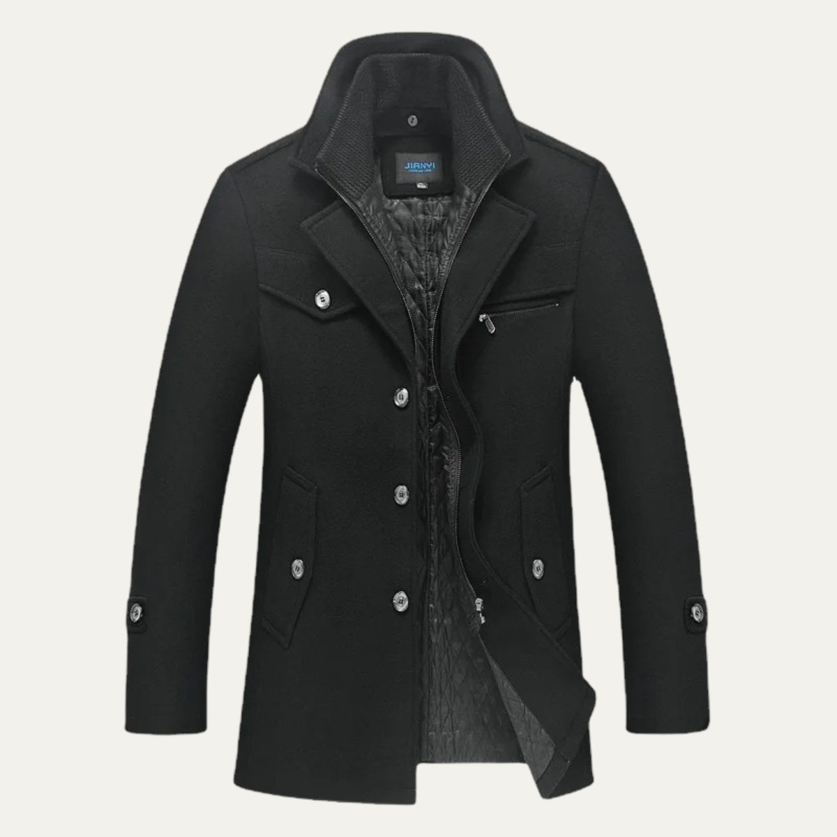 The Belgravia Men's Wool Blend Trench Coat with Quilted Lining