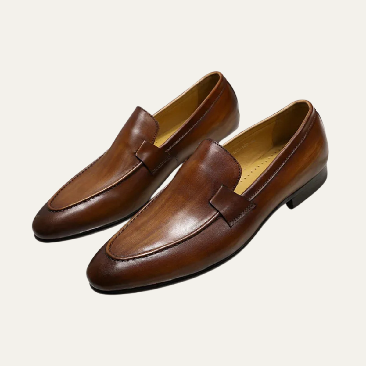 The Redstone Ridge Men's Handmade Business Faux Leather Dress Loafers