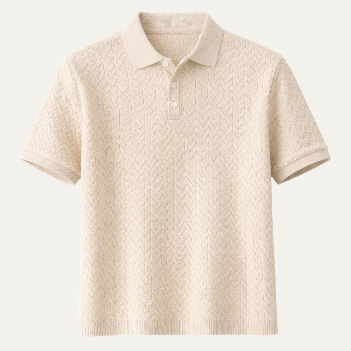 The Windlawn Men’s Casual Textured Summer Polo Shirt